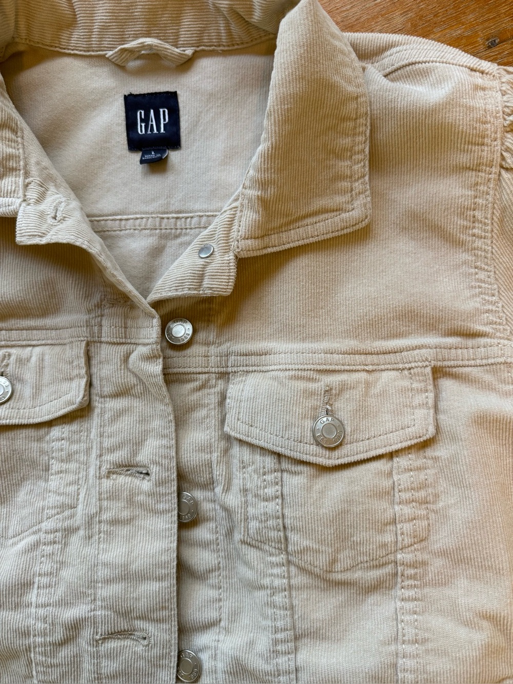 GAP Women's Corduroy Jacket in Light Beige